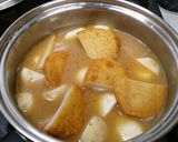 里芋とさつま揚げの味噌煮作り方3写真