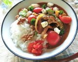 ２０13　たっぷりトマトとオクラのカレー作り方20写真