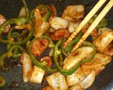 簡単ランチ♪オムナポ丼作り方4写真