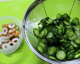 夏のおかず！きゅうり油揚げチクワの酢の物作り方1写真