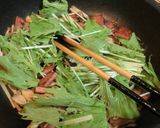 スパムとキノコのハーブソルト炒め作り方5写真