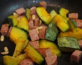 かぼちゃとスパムの簡単マヨ焼き作り方3写真