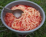 トマトジュースで冷たいスープスパゲッティ作り方7写真