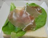 生ハムとサラダ菜のふんわりクレープ巻き☆作り方2写真