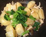 菜の花のジャガバター♪和風小料理屋風炒め作り方5写真