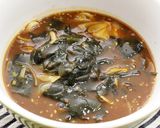 超簡単わかめスープで作るカレーうどん作り方7写真