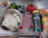 簡単！朝食ランチに♡トマトチーズリゾット作り方1写真