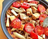 たっぷりキノコとトマトのチキンパエリア作り方10写真