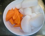 豚バラブロックと大根のやわらか煮♬作り方1写真