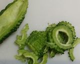 茗荷とゴーヤの梅肉あえ作り方1写真