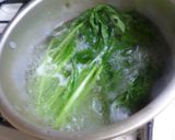 小松菜のちりめんじゃこ和え(わさび風味)作り方1写真