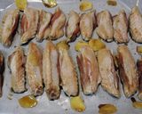 鶏手羽中のにんにく醤油漬け込み焼き作り方2写真