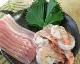 お弁当におつまみに☆エビの大葉ベーコン巻作り方1写真