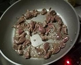 ◆時短＆簡単副菜♡水菜と砂ずりの炒め物◆作り方3写真
