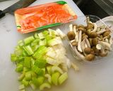 ノルウェーサーモンと野菜の軽い煮込み作り方1写真