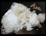 納豆ベーコンゆかりチャーハン作り方2写真
