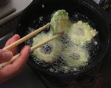 超簡単　ゴーヤ天ぷら･･･カレー塩で作り方5写真