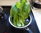 小松菜と厚揚げのからし味噌炒め作り方1写真