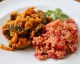 炊くだけ！ピンクのビーツごはん作り方4写真