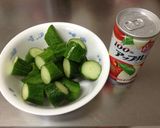 材料2つ!きゅうりんごジュース♪作り方1写真