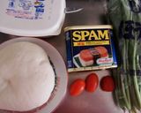 暑い夏ほうれん草とスパムのピタパンサンド作り方1写真