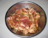 豚バラ肉の煮付け（酢豚風）作り方1写真