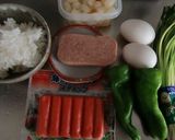 ピーマンとらっきょう入りの、炒飯サラダ作り方1写真
