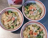 ピーマンとらっきょう入りの、炒飯サラダ作り方4写真