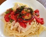 夏野菜とササミの冷製パスタ作り方6写真