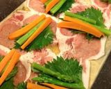 しそアスパラにんじん豚肉巻フライ作り方3写真