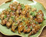 簡単♪アジアン照り焼きチキン☆温玉のせ作り方5写真