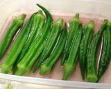 ミョウガ甘酢漬汁で、オクラの甘酢漬け！作り方3写真