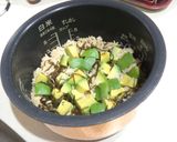 ☺アボカドと塩昆布の炊き込みご飯☺作り方1写真