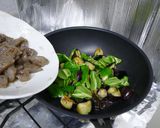 蒟蒻入り茄子の大蒜味煮・・・夏野菜料理作り方8写真