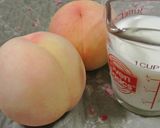 桃のミルクアイス　作り方1写真