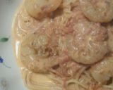 簡単海老のトマトクリームパスタ作り方4写真