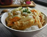 簡単クッキング！鶏ささ身で親子丼♬作り方7写真
