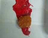 余ったチキンライスで作る簡単ずぼら肉まき作り方4写真