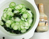 ちりめん山椒入りきゅうりとわかめの和え物作り方2写真