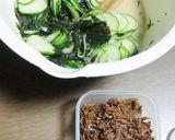 ちりめん山椒入りきゅうりとわかめの和え物作り方3写真