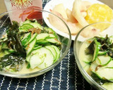 ちりめん山椒入りきゅうりとわかめの和え物作り方4写真