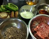 ピーマンとしいたけのジューシー肉詰め♪作り方1写真