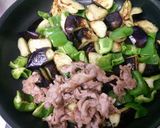 簡単!なすと豚肉の甘辛味噌丼作り方4写真