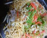 もやし入りの焼きそば作り方4写真