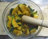 甘酸っぱい*＊かぼちゃの揚げ餃子作り方2写真