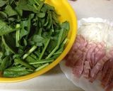 ほうれん草とベーコンのクリームスパゲティ作り方1写真