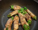 万願寺とうがらしの豚肉巻作り方4写真