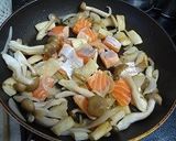 サーモンときのこのクリームパスタ作り方4写真