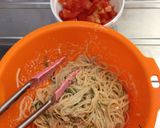 ツナとトマトの冷製パスタ風サラダ作り方2写真
