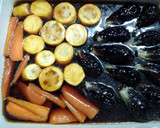 夏野菜の揚げ浸し添え寄せ豆腐作り方2写真